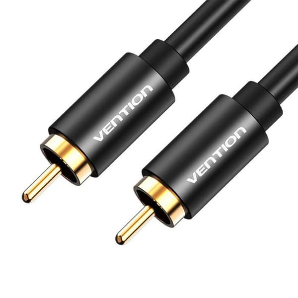 Audio RCA-kabel - VENTION - VAB-R09-B200 - 2 M - Sort - Forgyldte kontakter