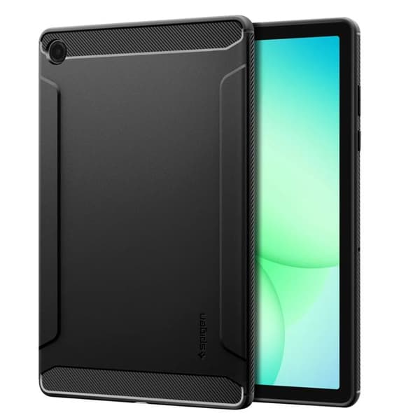 Skydd - SPIGEN - Galaxy Tab A11 Plus - Rugged Armor - Matt kolfiberutseende - Luftkudde