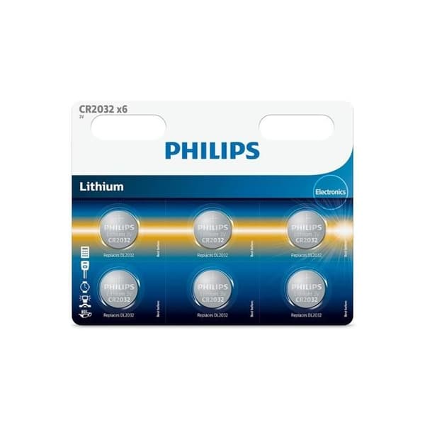 PHILIPS BATERIERA CR2032 X6