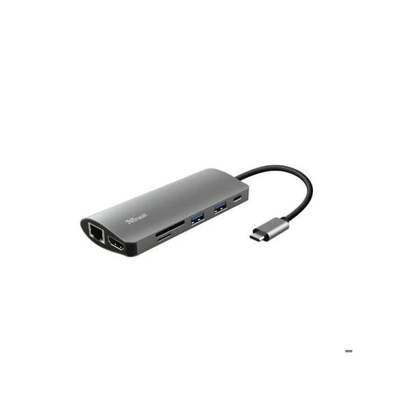 USB-C multiport adapter 7-in-1 - Trust - Dalyx - HDMI - Ethernet - SD/Micro SD card reader