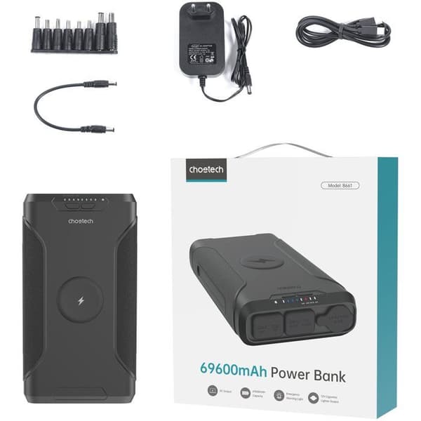 ChoeTech strömbank 69600mahAh PD60W