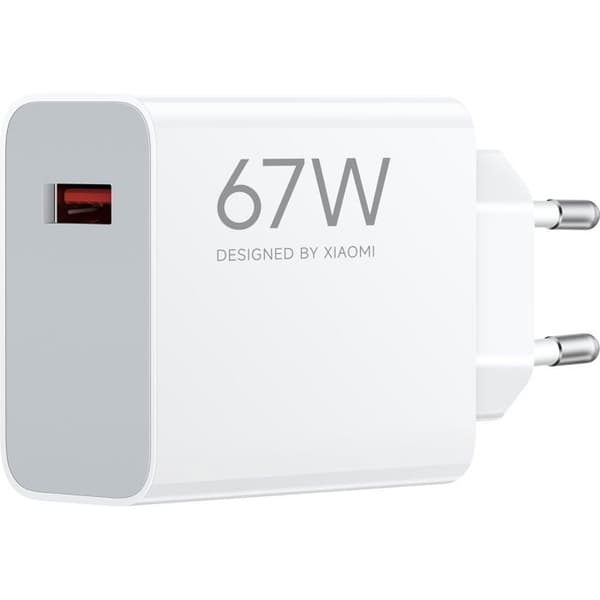 Strömadapter - XIAOMI - 67W HyperCharge - Snabbladdning - Kompatibel med Android och iPhone - Typ-A