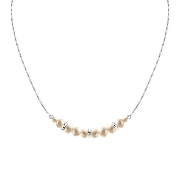 Superb silver necklace with river pearls Perla SXU42