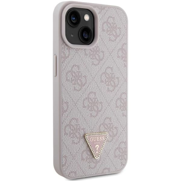 Etui til Apple iPhone 15 Triangle Strass 4G Guess Pink