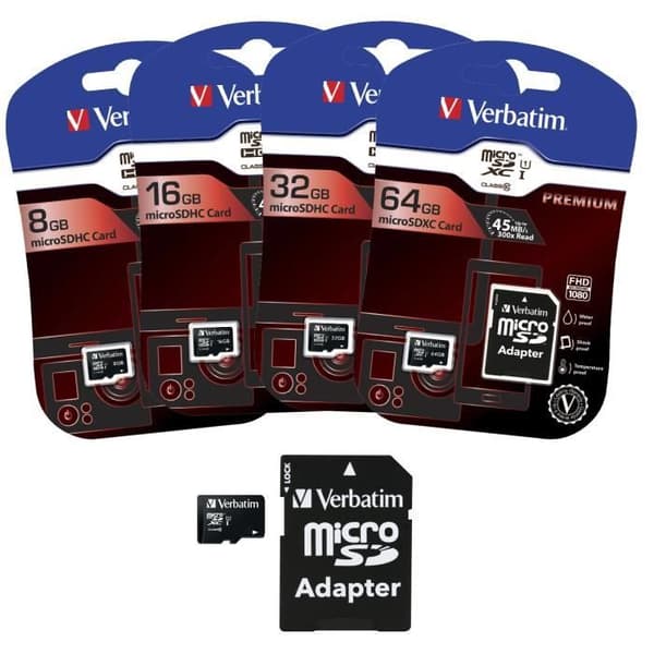 16GB Class 10 Micro SDHC-hukommelseskort med gratis SD-adapter