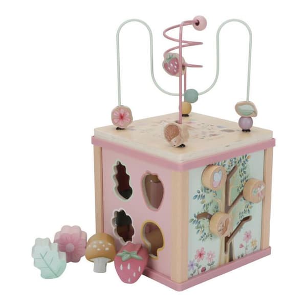 LILLE DUTCH - Cube Aktivitet i Træ Fehave Rosa Gul Beige Grøn Multicolor