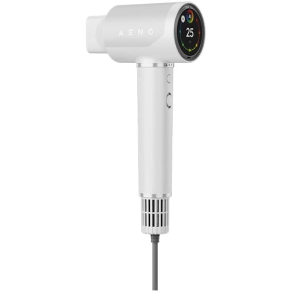 Hvid hårtørrer - AENO - 2300 W - Ionisering - Kold luftstrøm - Concentrator - Diffuser - Ophængningssløjfe