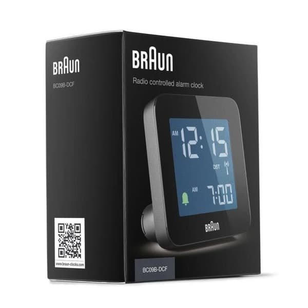 Braun - BC09 Digital reseväckarklocka - Svart