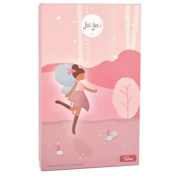 Fej(s) dukke - Tara - 25 cm - Lilla og blå - Sommerfugle-fe kostume - Til børn