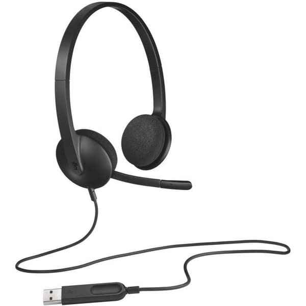 Hovedtelefon - Kabel - Logitech - H340 - USB - Støjbeskyttelse - Sort