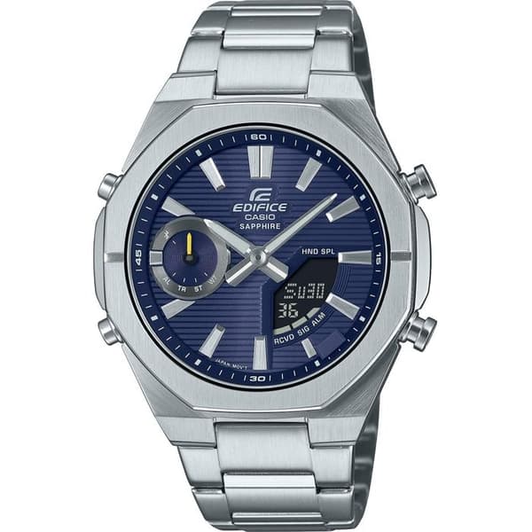 Ur - CASIO - ECB-S10D-2AEF - Vandafvisning 10ATM - Kvarts - Blå skive