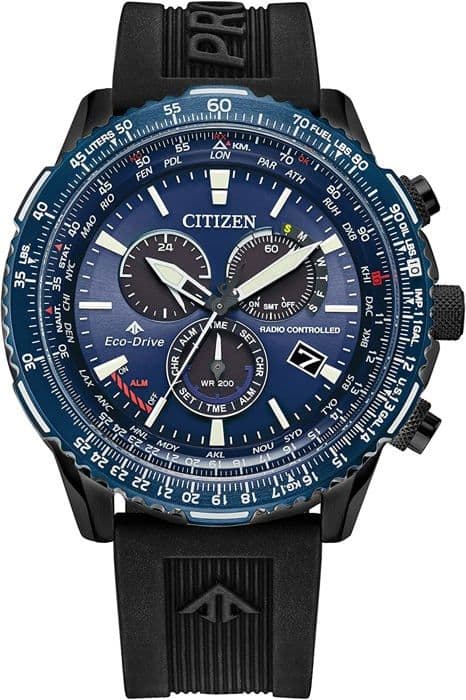 Ur - CITIZEN - Eco-Drive - Kronograf - Sort Gummi - 20 bar