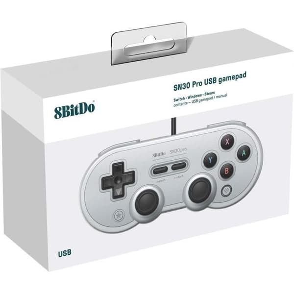 8Bitdo SN30 Pro USB Gamepad Grey Edition för Nintendo Switch