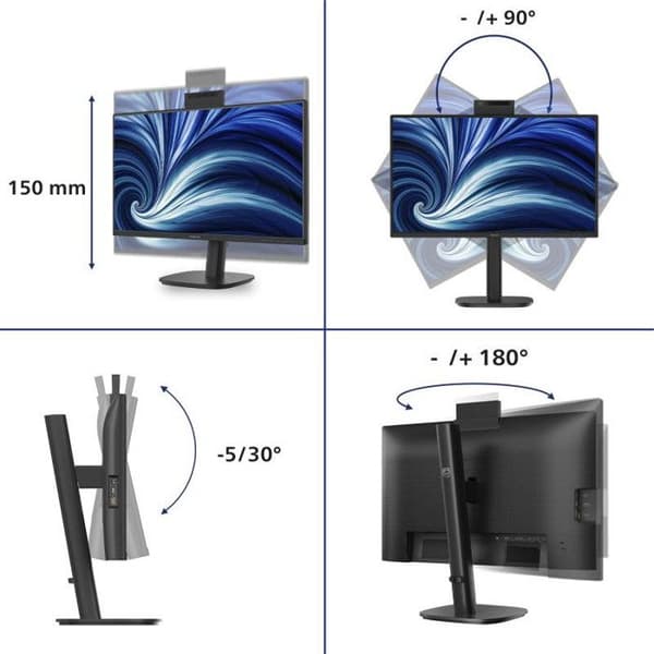 PHILIPS 23.8p 1920x1080 120Hz IPS Platt H/A 150 MM SoftBlue Teknik