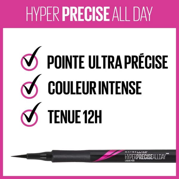 Eyeliner - Maybelline - Hyper Precise All Day Liner - 701 Matte Onyx - 1ml - 24h Precision
