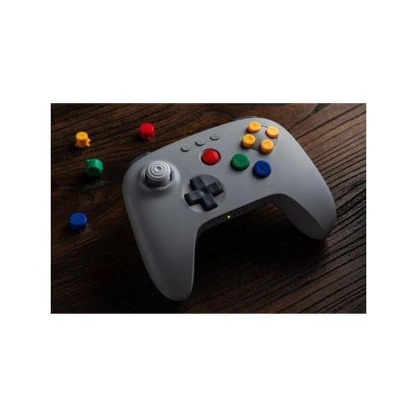 Trådlös handkontroll - 8BITDO - 64 Bluetooth - Klassisk grå - Vibration - 3D analog