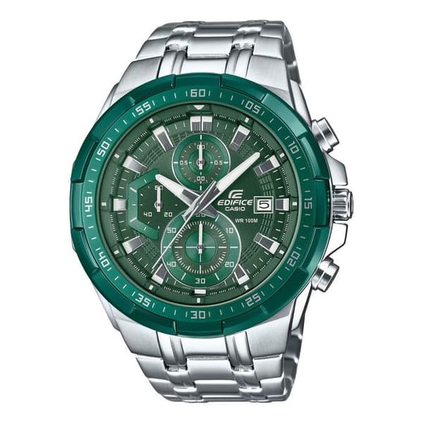 Ur - CASIO - EFR-539DE-3AVUEF - Rustfrit stål - 10 bar - Grøn
