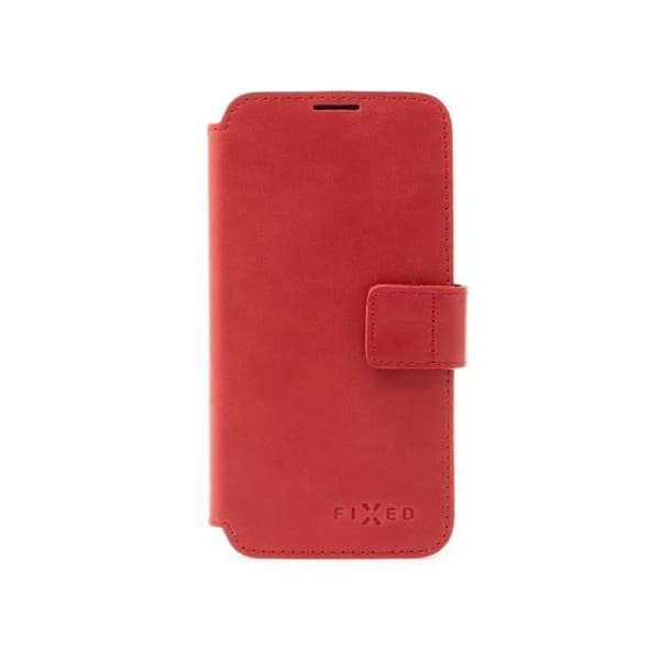 Fodral - FIXED - ProFit - iPhone 13 - Läder - Röd - Typ bok