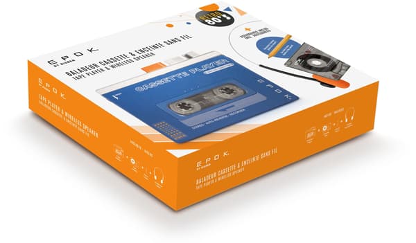 Kassettbandspelare - BIGBEN - Bluetooth - REWIND+ - Blå