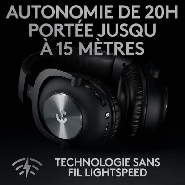 Gamer headset - Trådlös - Logitech G - Pro X - Bluetooth - PC - Svart