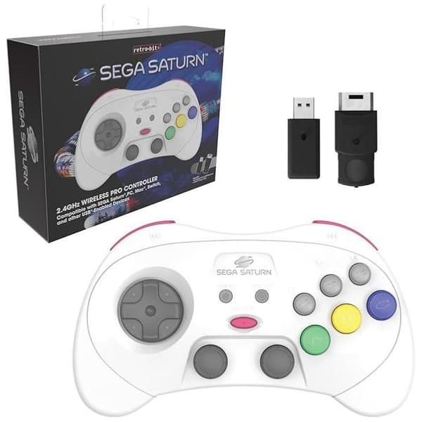 RetroBit Sega Saturn 2.4Ghz Pro Vit