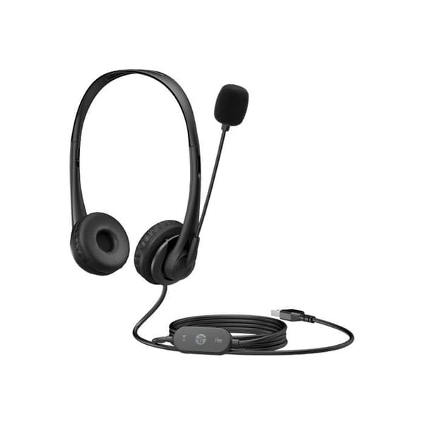 Høretelefoner - HP - Over-ear - Kablet - Boom-mikrofon - Sort