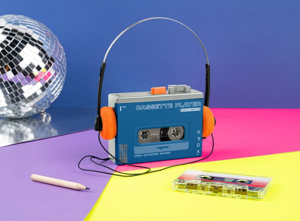 Kassettbandspelare - BIGBEN - Bluetooth - REWIND+ - Blå
