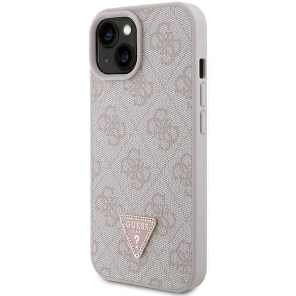 Etui til Apple iPhone 15 Triangle Strass 4G Guess Pink