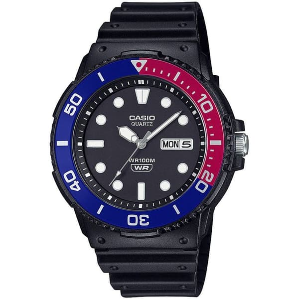 Ur - CASIO - MRW-230H - Mand - Sort/Blå - Kvarts - Analog