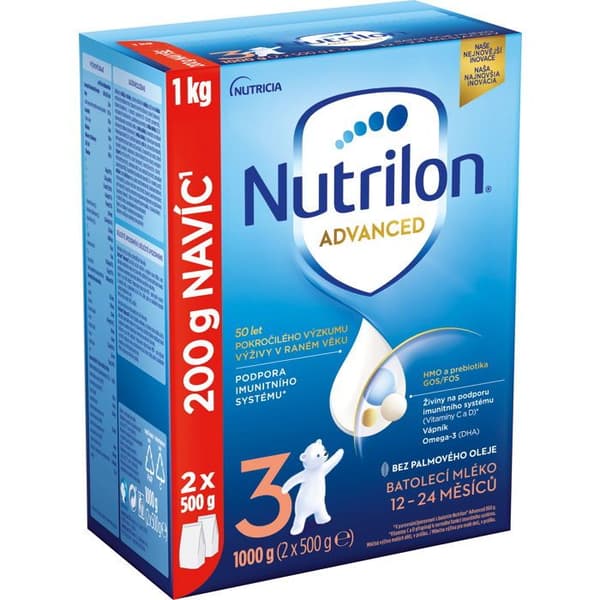 Nutrilon 3 Advanced mjölk för småbarn 1 kg, 12