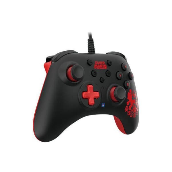 Manette med ledning - Nintendo Switch og Switch OLED - HORIPAD Turbo - Super Mario - Sort