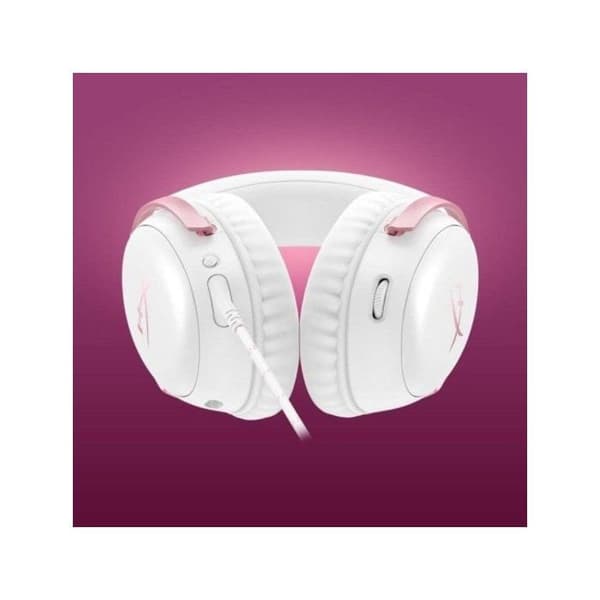 HyperX Cloud III Gaminghörlurar USB Vit/Rosa