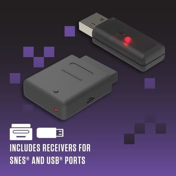 Trådløs controller - RetroBit Legacy 16 Grå - Switch, PC, Steam, Raspberry Pi, SNES, Android