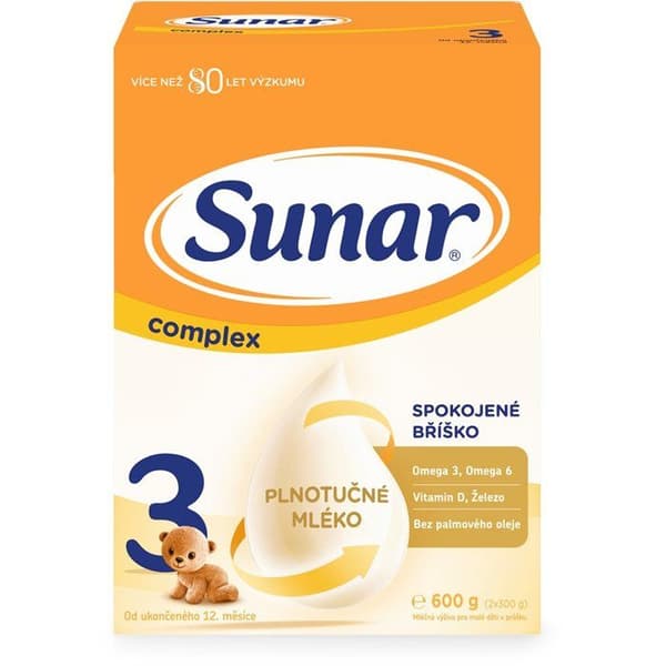 Barnmjölk Sunar Complex 3, 6×600 g