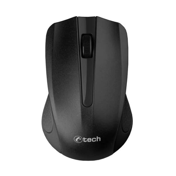 C-TECH WLM-01, Ambidextrous, Optisk, RF trådlös, 1200 DPI, Svart