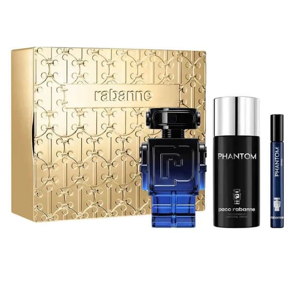 Paco Rabanne Phantom Intense Eau De Parfum Spray 100ml Sæt 3 Stykker