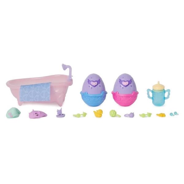SPIN MASTER PAKET MED 2 HATCHIMALS + DUSCH FÄRGÄNDRING
