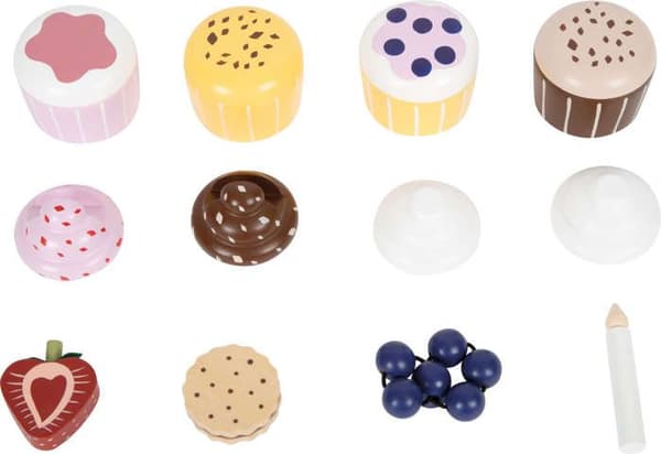 Kagefad i træ, cupcake-magnet, muffinfad, slikfad