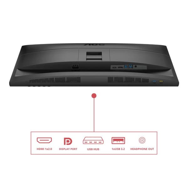 PC-skærm - AOC - Q27E4U - 2560 x 1440 pixels - IPS-teknologi - Sort