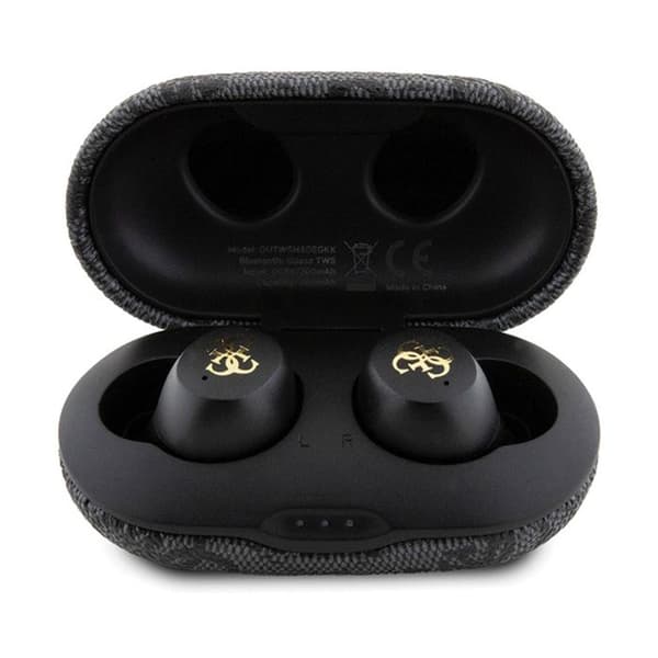 Guess 4G Metal Logo - TWS ENC Bluetooth Headset + Opladningsetui (sort)