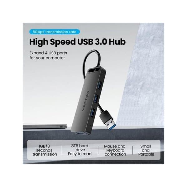 Hub Vention 6 porte USB 3.0 5 Gbps model CHLBB-SCB2 med USB-C PD