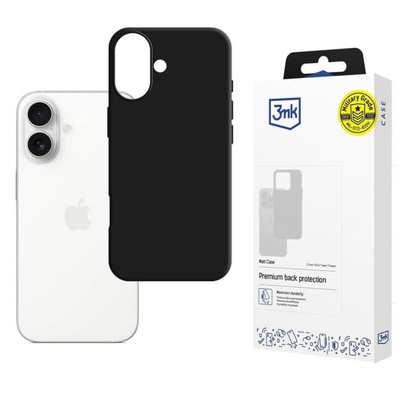 3mk Matt Cover til iPhone 17 - Sort
