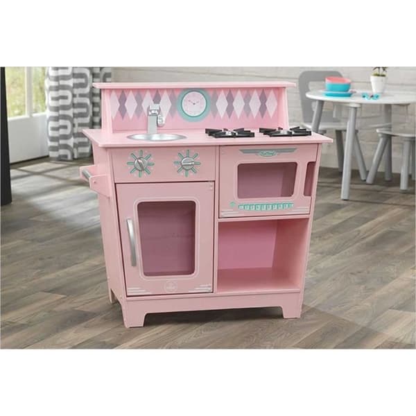 Köksleksak - KIDKRAFT - Klassiskt pentry - Rosa - 4 element - MDF PVC trä