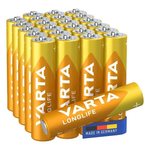 Alkaline AAA Longlife Erstatningsbatterier 24 Stykker Varta