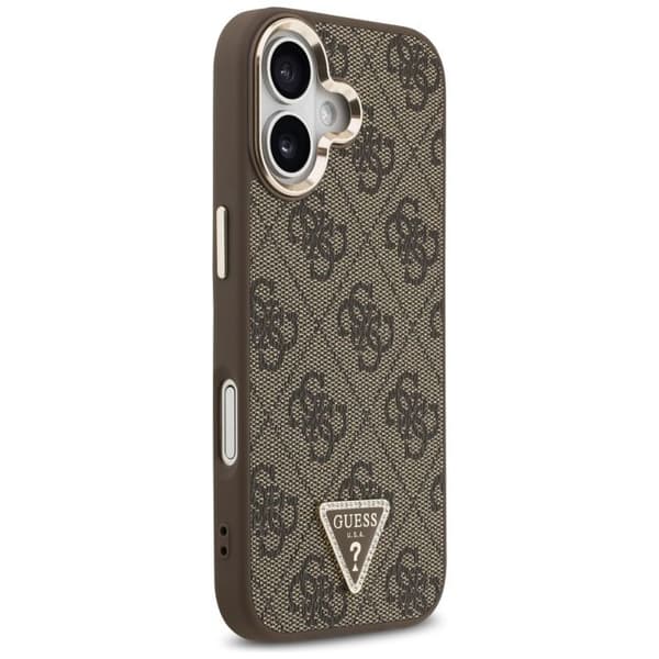 Coque Guess Hardcase 4G Triangle Logo MagSafe för iPhone 17 - Brun