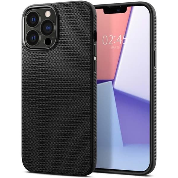 Cover - SPIGEN - Liquid Air™ - iPhone 13 Pro - Sort - Stød- og ridsebeskyttelse