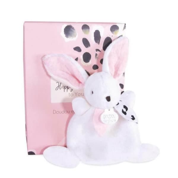 Doudou - DOUDOU ET COMPAGNIE - Glad Blush - Hvid og Rosa - 17cm
