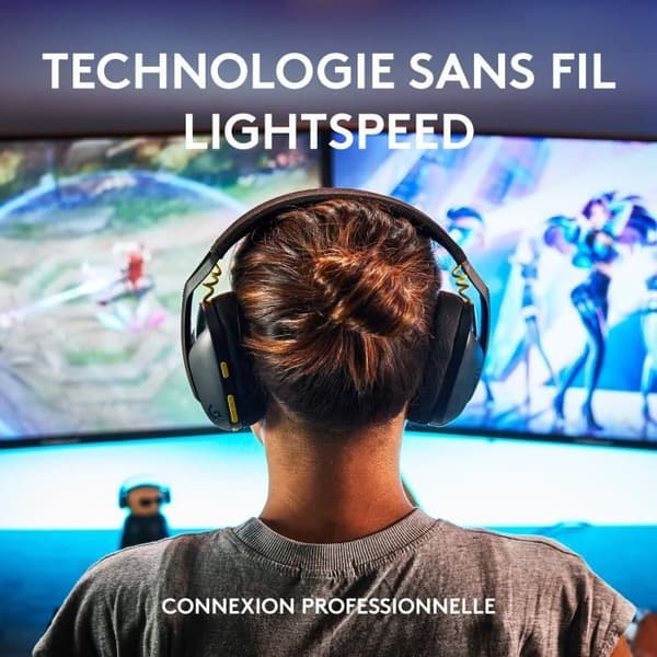 Gaming headset - Trådlös - Logitech G - G435 Lightspeed - Svart