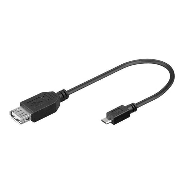 USB-adapter Wentronic 95194 Sort - USB 2.0 A/Micro-B - 20 cm