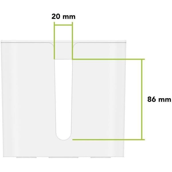 AlzaPower Kabelbox Basic Medium vit